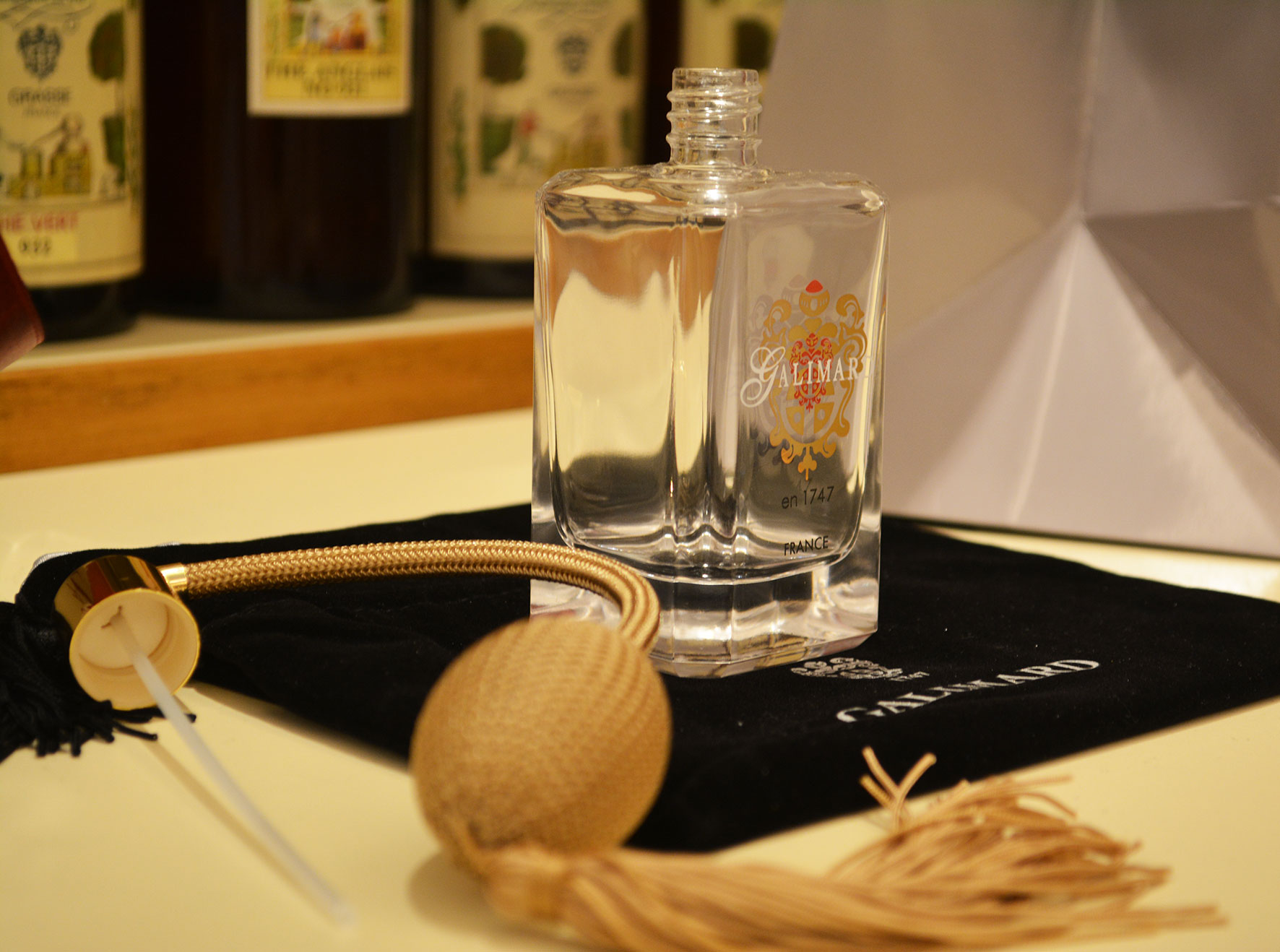 J’ai crée mon parfum à la Parfumerie Galimard d’Eze.